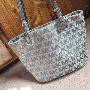 Michael Kors Grey MK Logo Purse